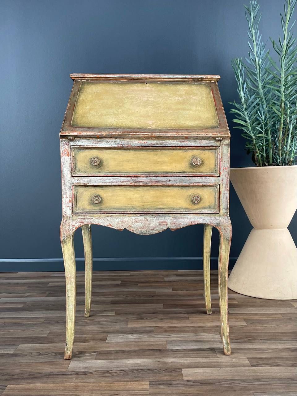 Vintage Italian Painted Drop-Leaf Desk, c.1950’s - Delivery Available