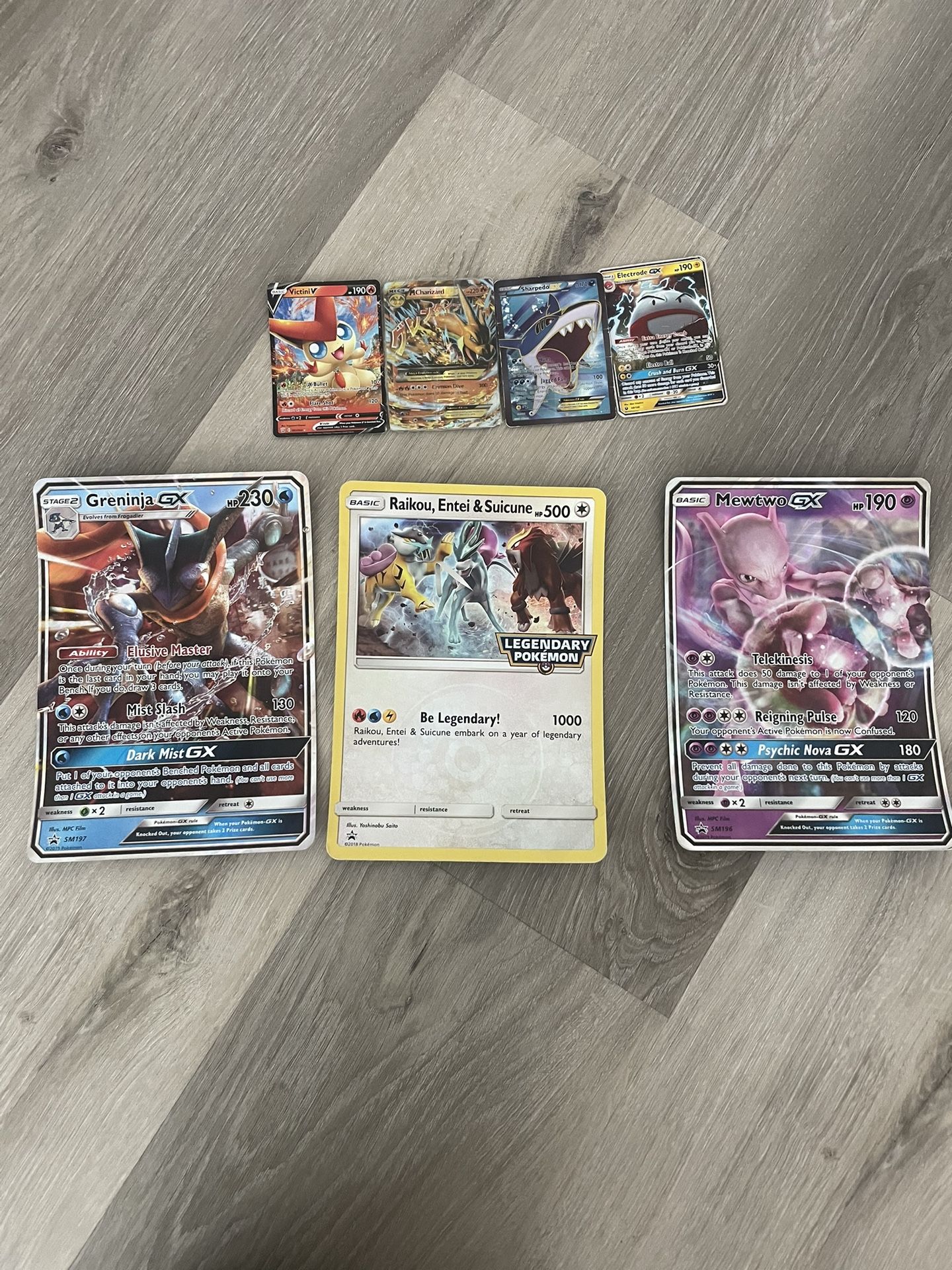 🔥 Pokémon GX/V/EX Card Lot – Charizard, Mewtwo, Greninja & More!