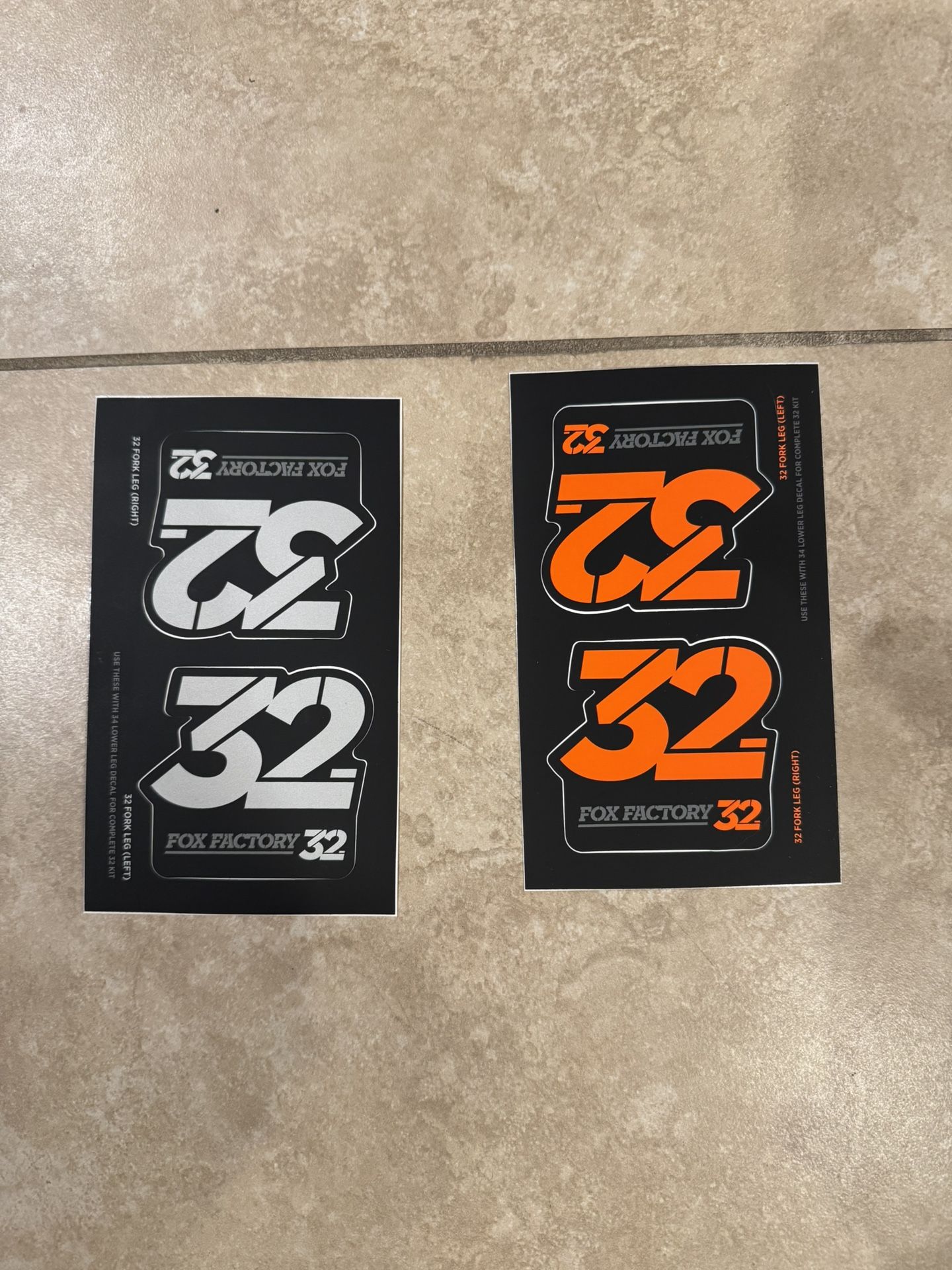 Fox 32 Fork Decals Mtn Mountain Bike