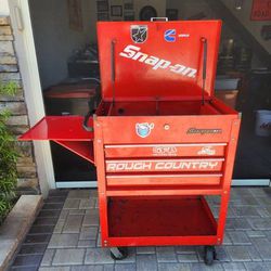 Snap On 3 Drawer Roll Cart with Side Shelf 