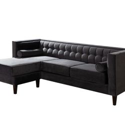 Kelly Charcoal Reversible Sofa Chaise

