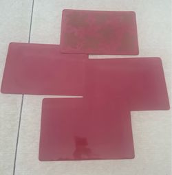 Set of 4 Red Placemats (17.5x12”)