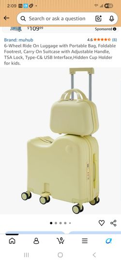 Kids ride on luggage