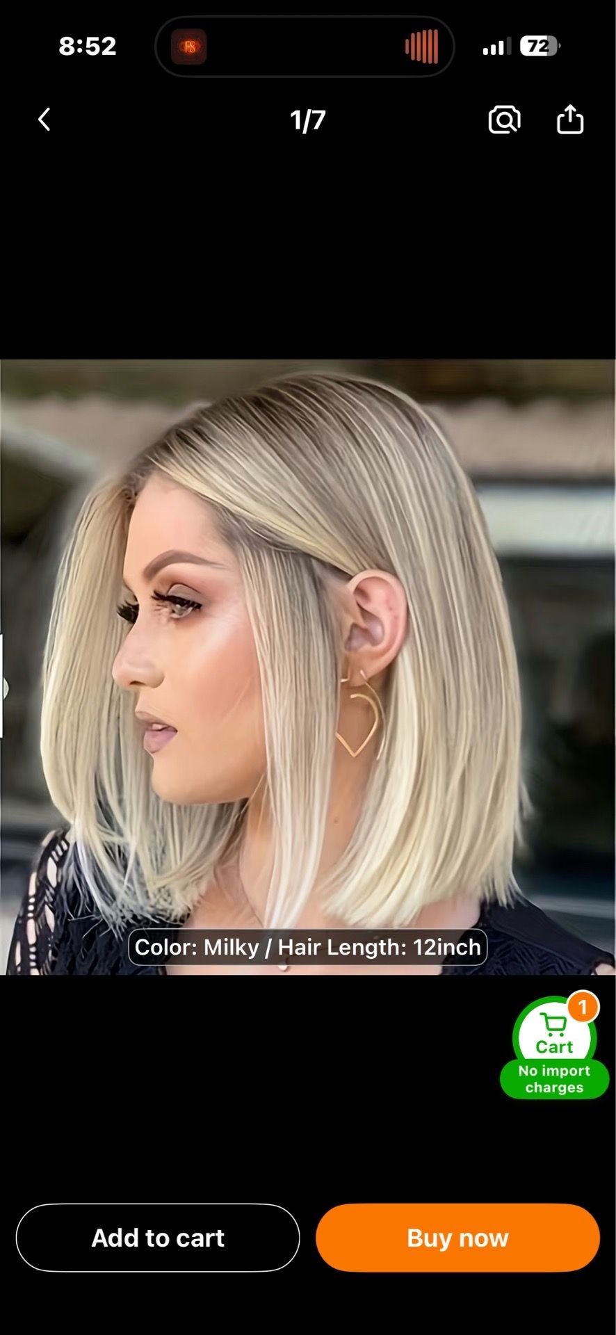 Blonde wig
