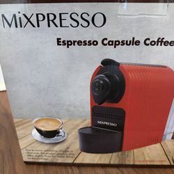 MiXPRESSO Red Espresso Capsule Coffee Machine NEW