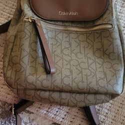 Calvin Klein Leather Backpack Purse $55/OBO
