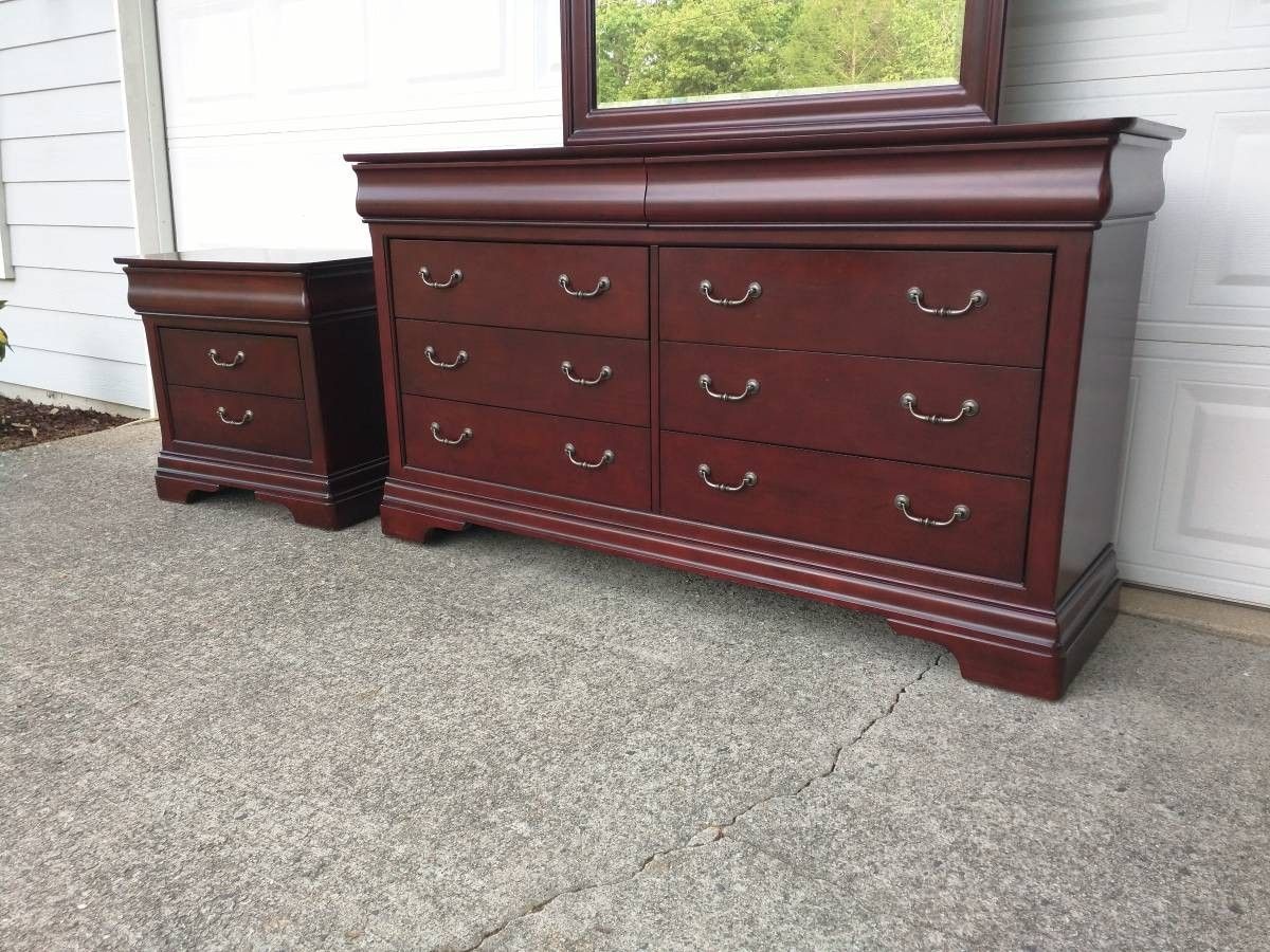 Dresser with Mirror and Nightstand