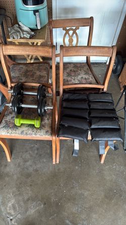 Dumbbells and Velcro arm or leg weights