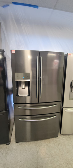 Samsung 4‑Door French Door Fridge – Black Stainless, Water & Ice