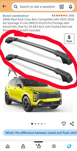 Kia Sportage Roof rack Cross Bars