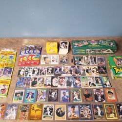 Nice Vintage 80-90s Baseball Card Collection with Box Packs Sets Stars Hofs rookies +++