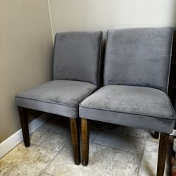 Chic Velvet Dining Chairs, set of two