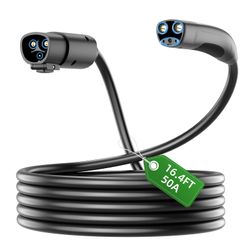 Extension Cable For Tesla With NACS Plug, Compatible With Model Y/X/3/S, 16.4ft 240V Up To 50A EV Ex