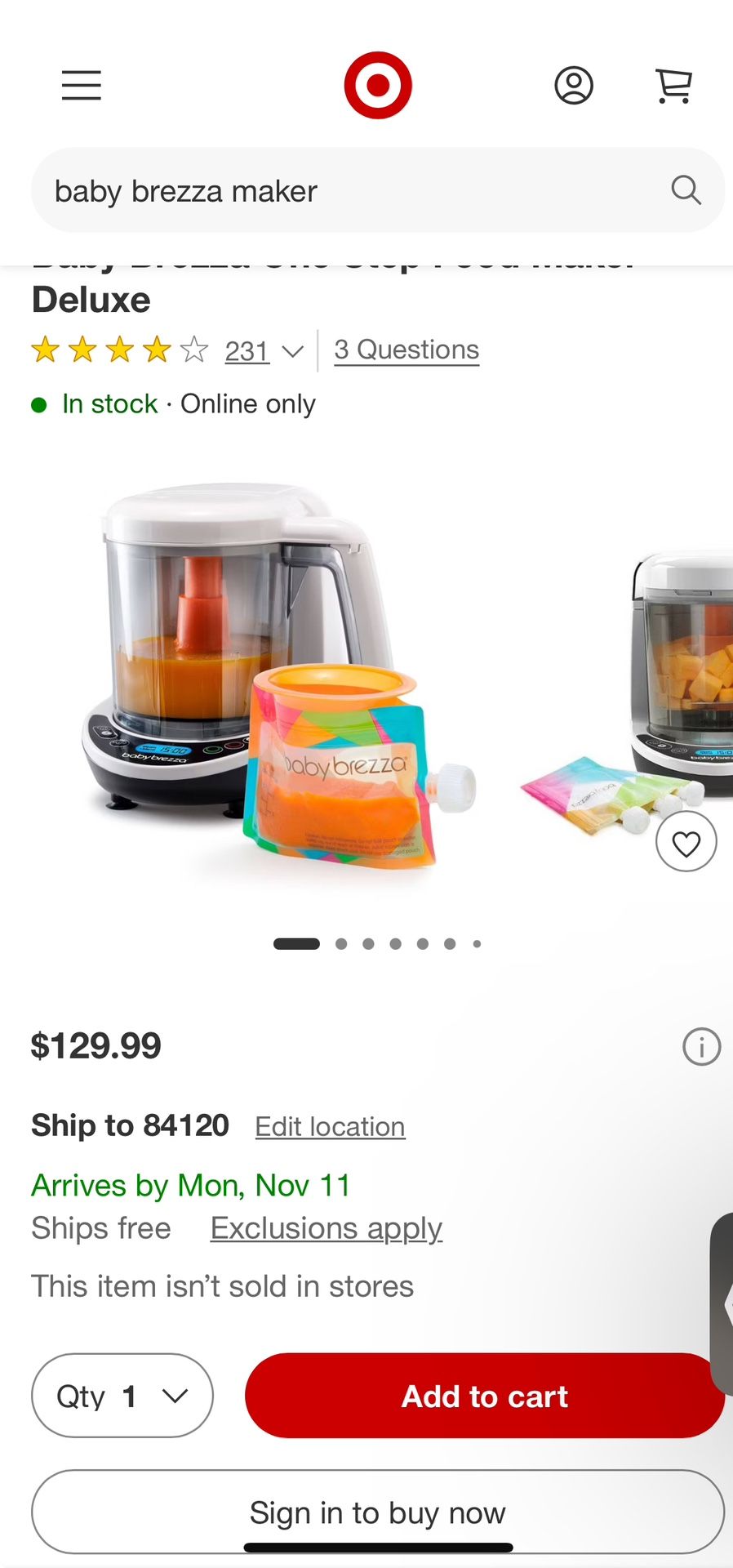 Baby Brezza One Step Food Maker Deluxe