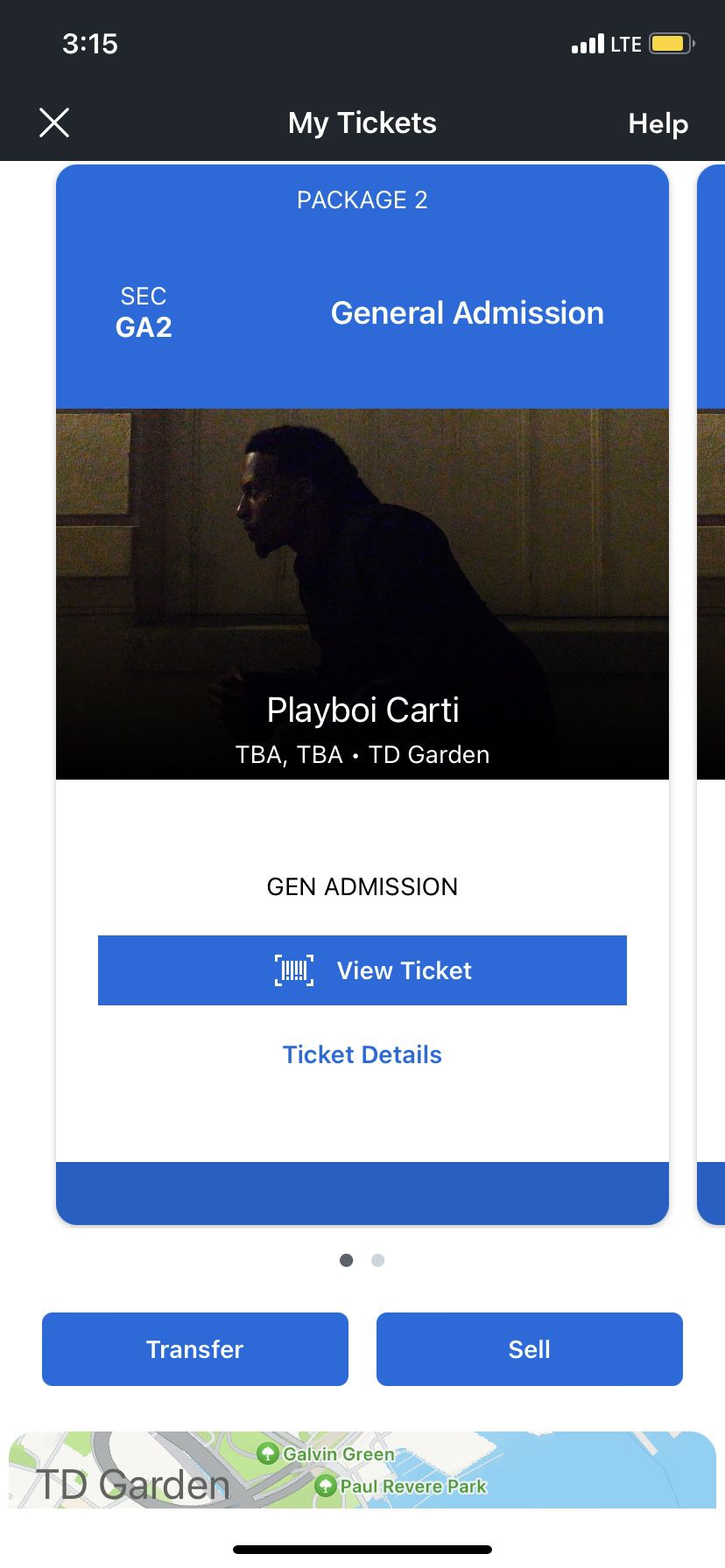 2 VIP Package Carti Tickets 