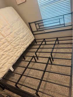 Queen metal bed frame