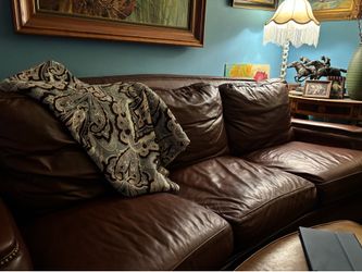 High end living room couch with accessories $800.