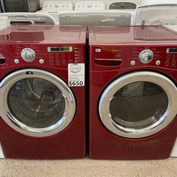 🕎 Front Load Washer 4.2 Cu Ft And 7.4 Cu Ft Gas Dryer Set LG🕎