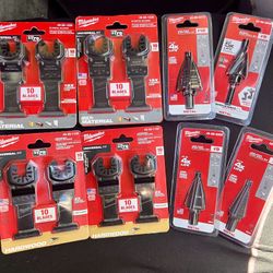 Milwaukee Blades & Step Bits- $120 Everything 