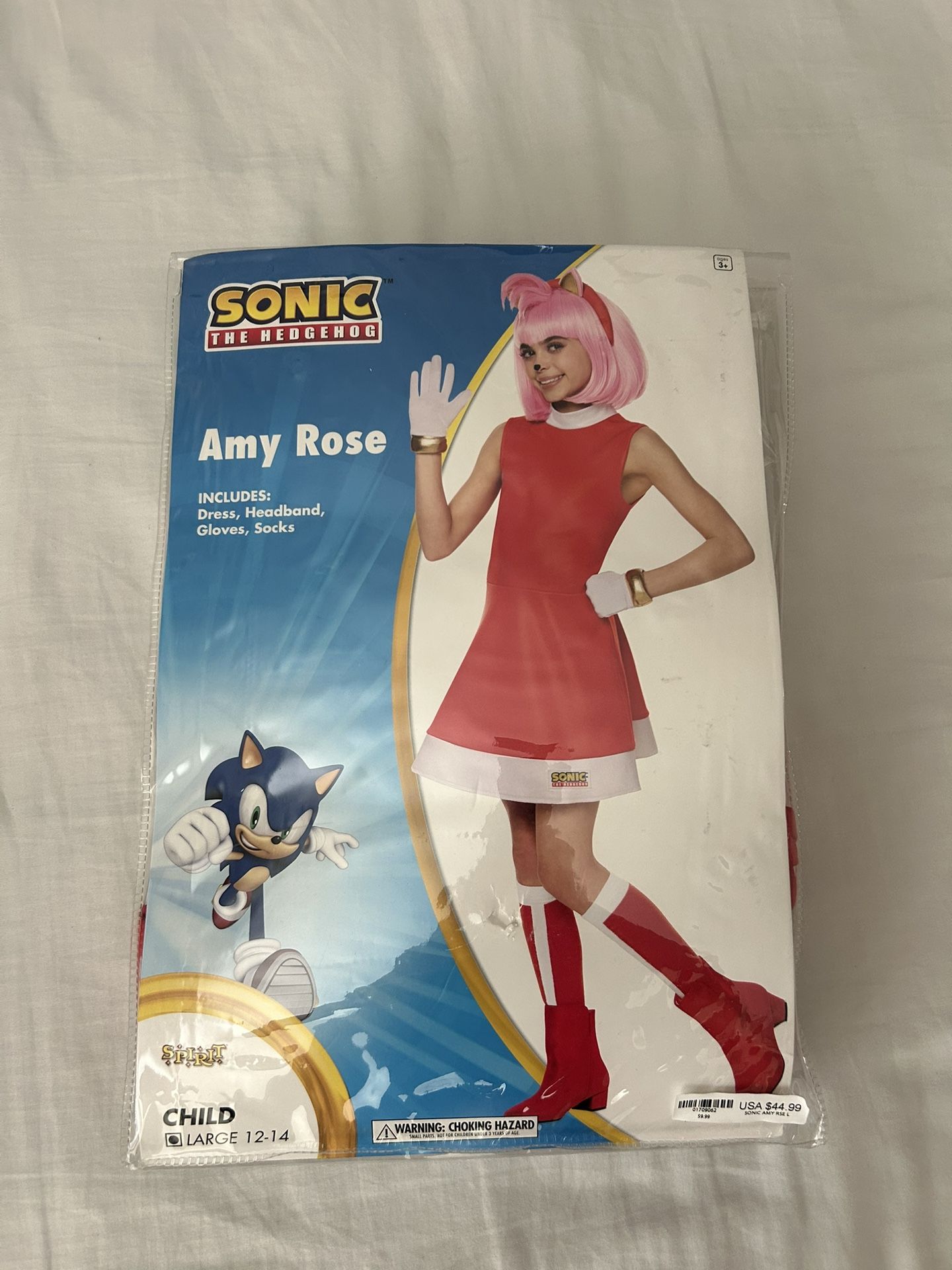 Kids Amy Rose Costume - Sonic the Hedgehog Large