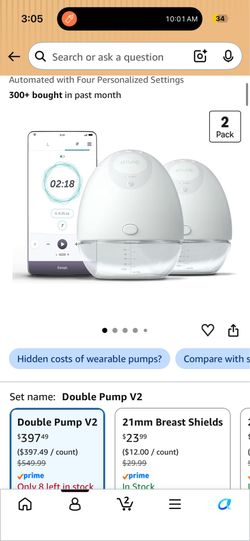FREE $500 USED Elvie Wearable Breast Pumps