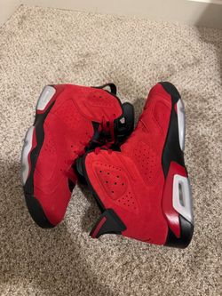 Air Jordan 6 Retro Toro Bravo Red Sneakers size 13