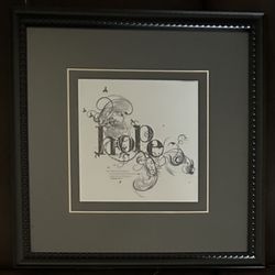 "Hope" framed wall art
