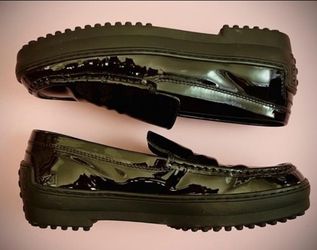 TOD’S Women’s Black Patent Moccasins, EU 34 / US 4
