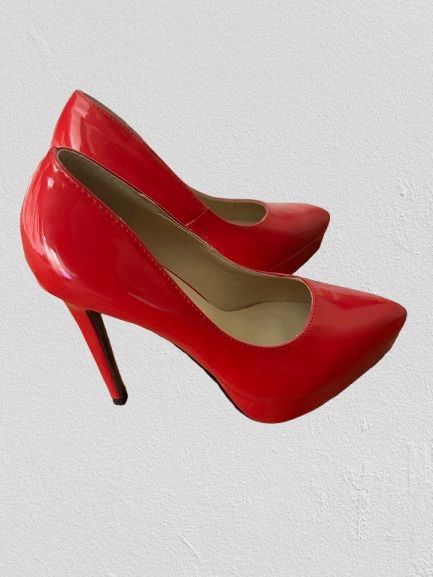 New Crape Myrtle Scarlet Red Button Boots Booties Shoes, Sz EU 36 US 5,5