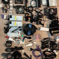 hardware components, adapters, cables, and peripherals. 