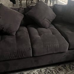 Gray Couches And Chaise Lounge Sofa