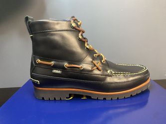NEW MEN LEATHER BOOTS RALPH LAUREN  sz 10.5