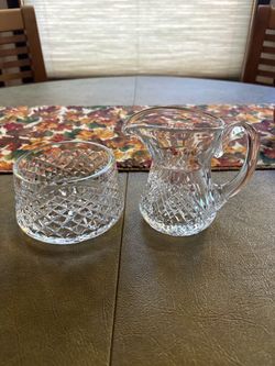 Waterford crystal creamer and sugar bowl set