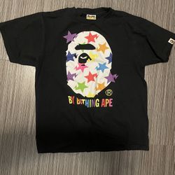 BAPE Sta Pattern By Bathing Ape Tee Black - Blessed