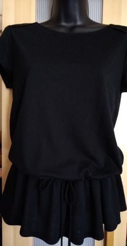 Black tunic blouse small