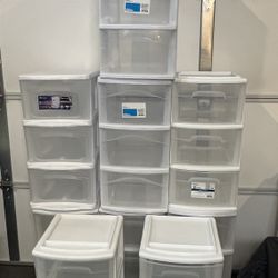 3 Drawer Plastic Organizers 