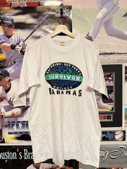 Vintage BAHAMAS Outdrink Outlast SURVIVOR Men's XL Dorsett Tees Cotton T-shirt