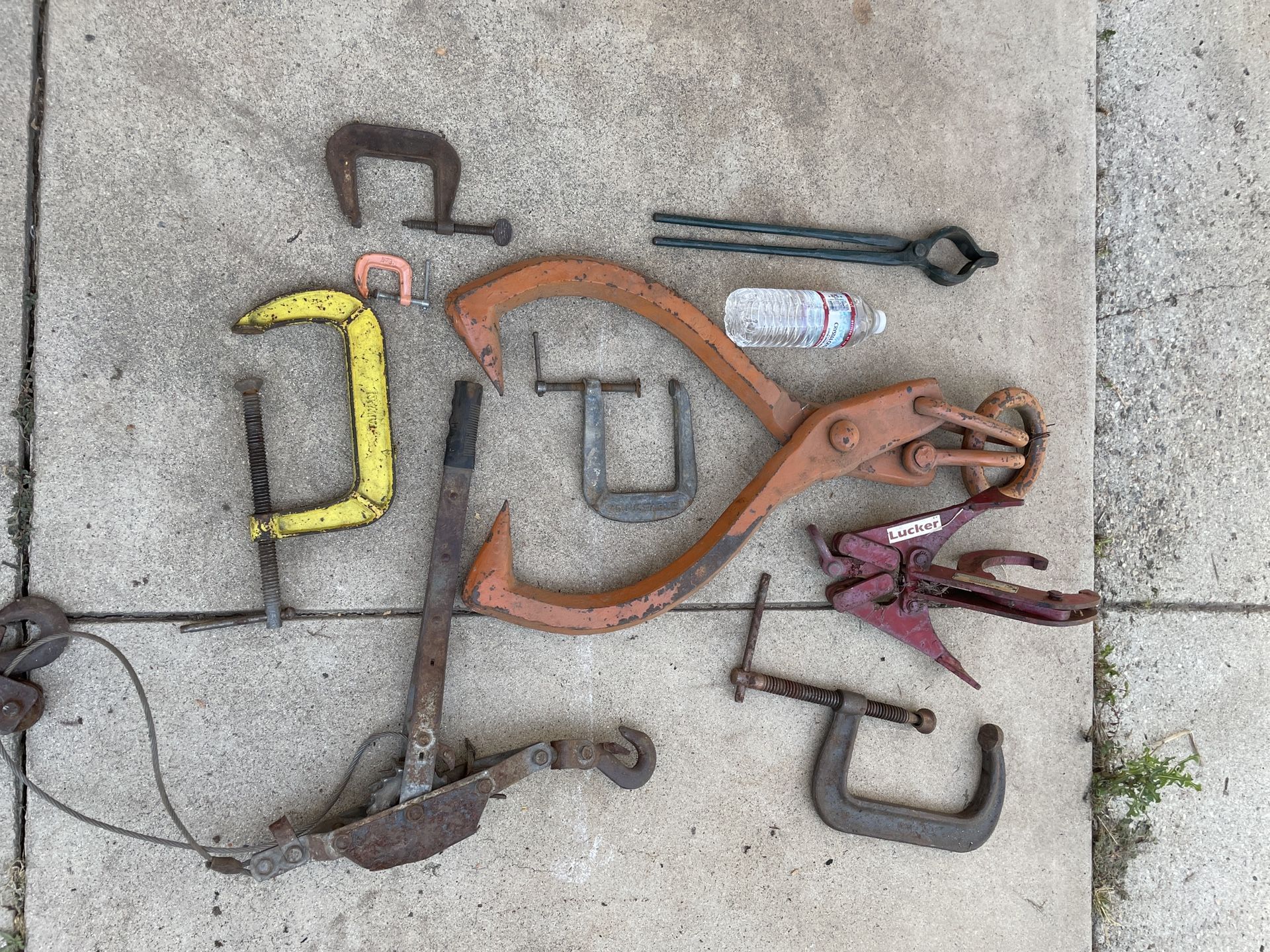 Old Pulley Clamps And Tongs