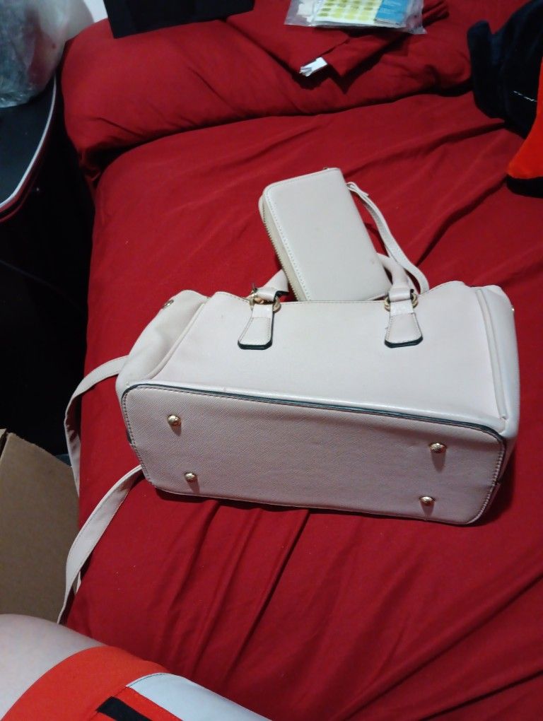 Purse with a wallet.