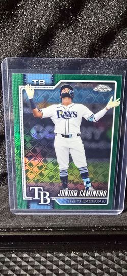 2026 Topps Chrome Junior Caminero Green Logofractor /99 Rays #130