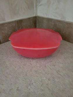 Pyrex 515-B 015 Red Square Casserole Dish With Lid 1-1/2 Quart