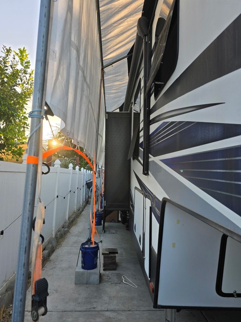 RV Trailer driveway 12'x40' Canopy steel frame