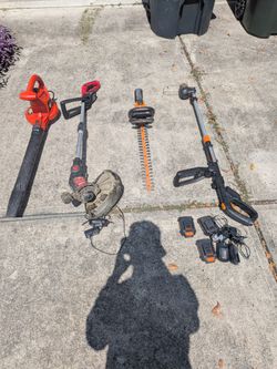 Yard Tool Lot – Blower, Trimmer, Hedge Trimmer & weed wacker