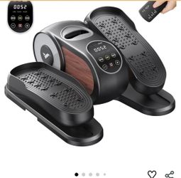MERACH Under Desk Elliptical Machine, Leg Exerciser While Sitting for Seniors with 12-Speeds & Remote Control, Quiet Portable Electric Seated Pedal Ex