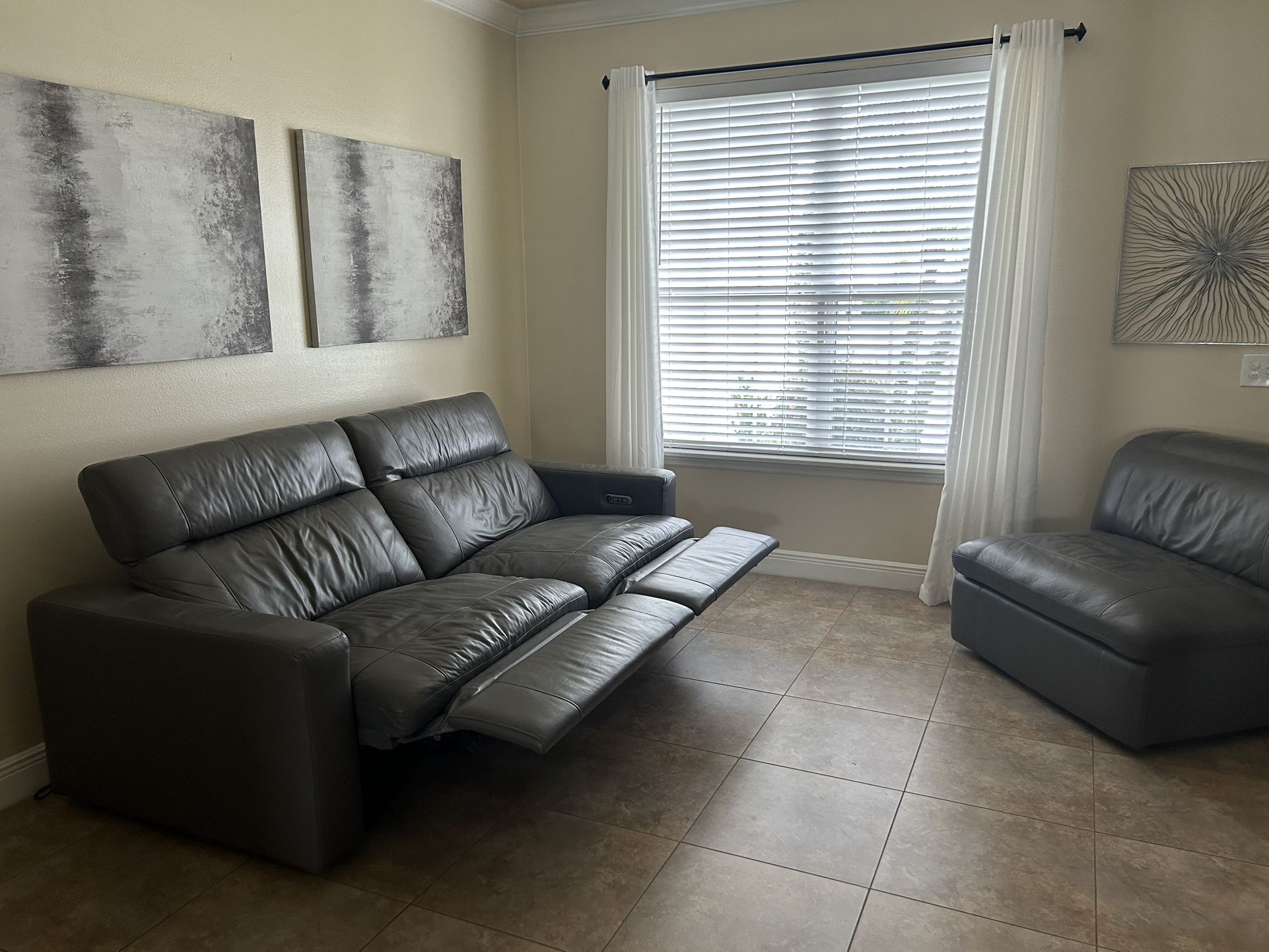 Sofa Recliner Set Gray