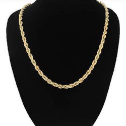 14k Gold Solid Rope Chain 3.5 mm