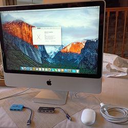 (Working) 24 In Apple iMac Desktop Computer 240 Gb 8 Ram Mac
