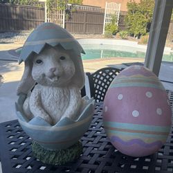 XL Easter Decorations Bunny And Egg