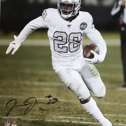 Oakland Raiders Signed Josh Jacobs 16 X 20 Photo