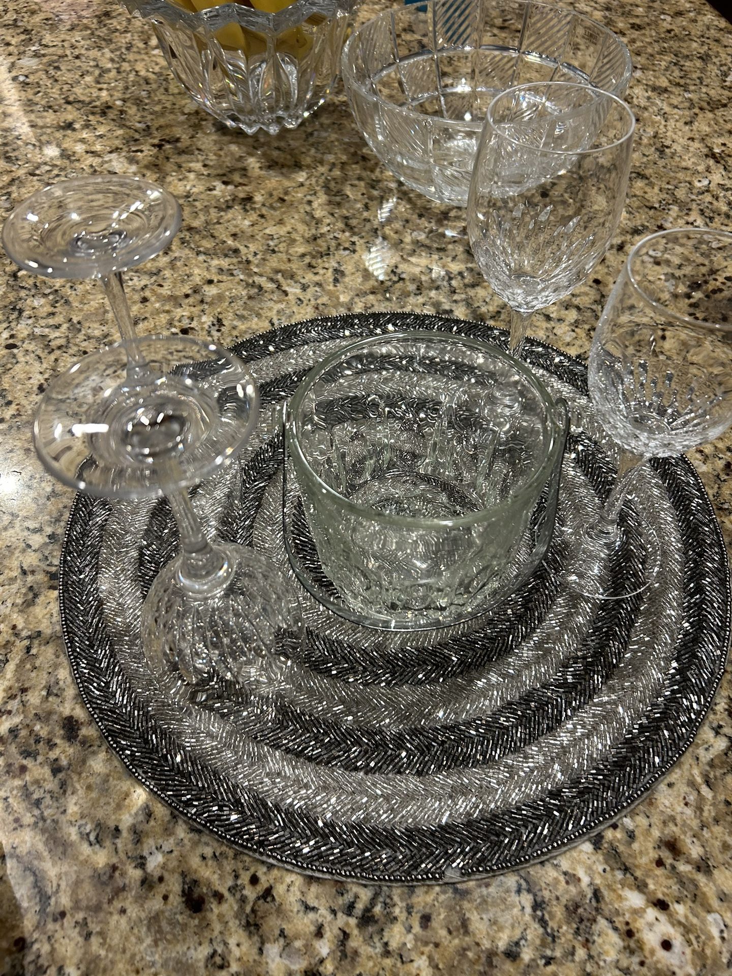 Crystal Ice Bucket & Glasses Bundle